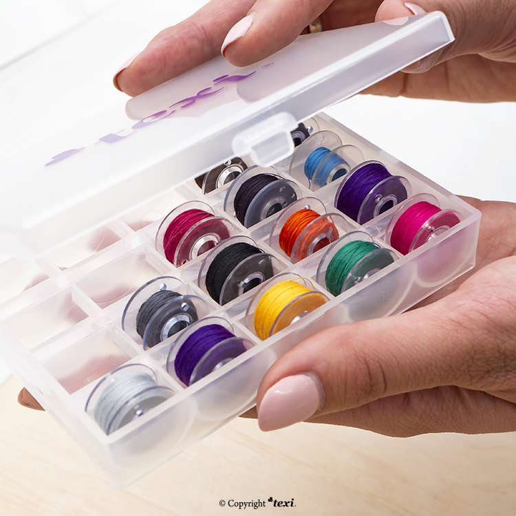 TEXI 4033 - Storage box for 25 bobbins (bobbins not included) - 4 Storage box for 25 bobbins (bobbins not included)