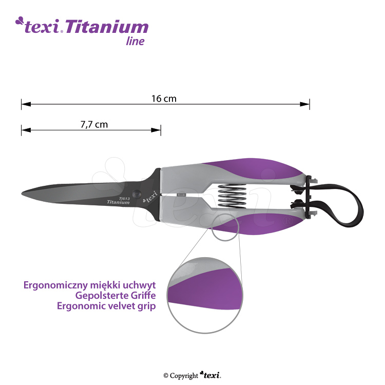 6 1/3" (16 cm) Titanium coated scissors for upholstery
