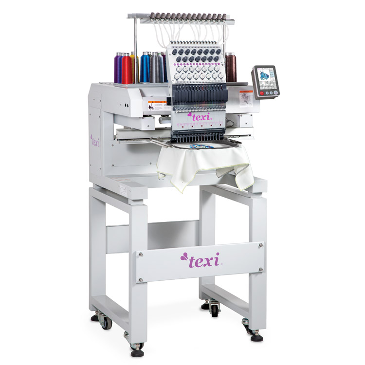 Industrial, one-head, fifteen-needle embroidery machine + thread set for FREE