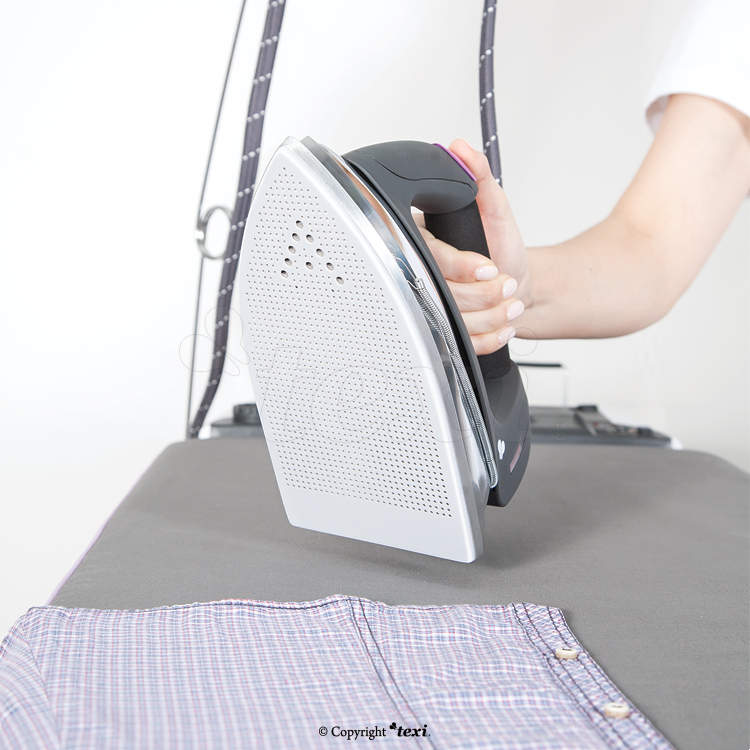 TEXI HESTIA - Compact ironing table with automatic, integrated steam generator and iron - PTFE shoe for iron and bottle for filling steam generator tank for FREE! - 4 Compact ironing table with automatic, integrated steam generator and iron - PTFE shoe for iron and bottle for filling steam generator tank for FREE!