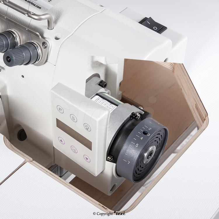 TEXI TRE 04 T PREMIUM EX - 3-threads mechatronic overlock machine with needles positioning - complete sewing machine with 2 years warranty - 4 3-threads mechatronic overlock machine with needles positioning - complete sewing machine with 2 years warranty