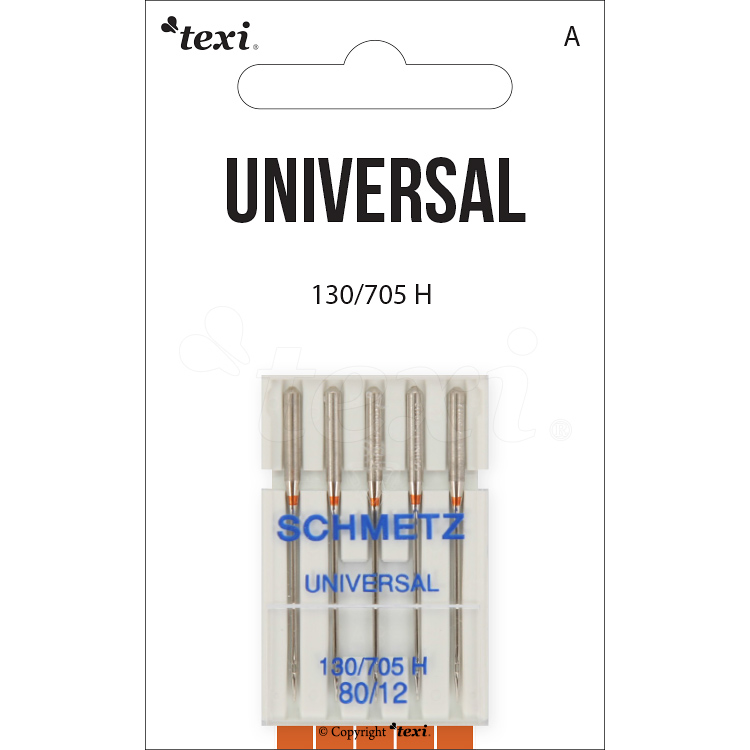 Universal needles for household machines, 5 pcs, size 80