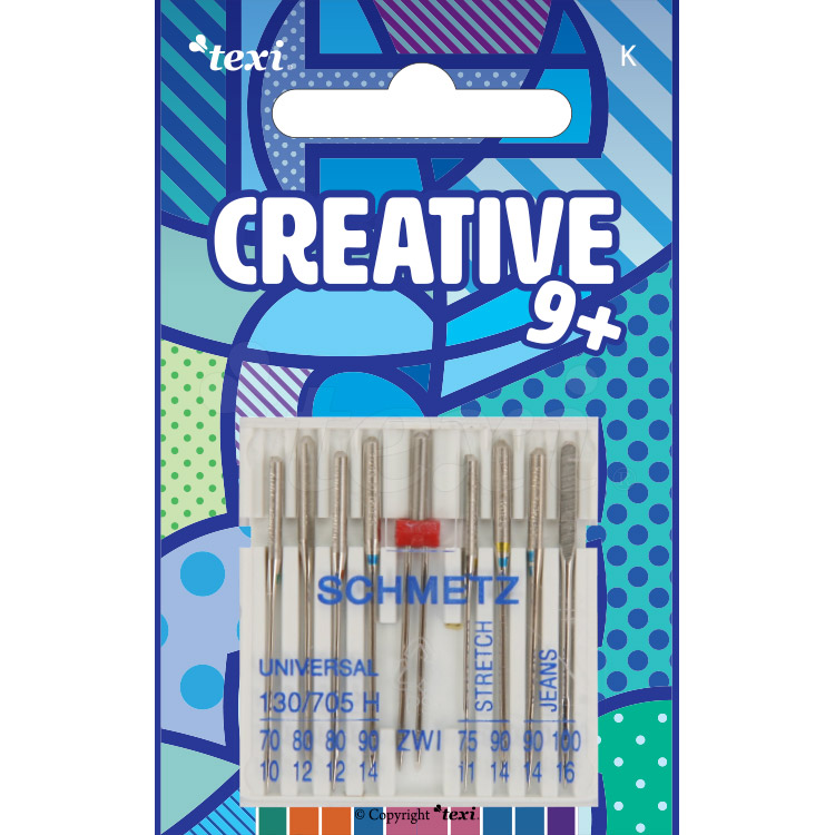 TEXI MIX 130/705 H,H-J, H-S, ZWI NE 2,0 - Needles for household machines MIX, 9 pcs, 130/705H 70x1, 80x2, 90x1, 130/705 H-J 90x1, 100x1, 130/705 H-S 75x1, 90x1, 130/705 H ZWI NE2,0 80x1 - 2 Needles for household machines MIX, 9 pcs, 130/705H 70x1, 80x2, 90x1, 130/705 H-J 90x1, 100x1, 130/705 H-S 75x1, 90x1, 130/705 H ZWI NE2,0 80x1
