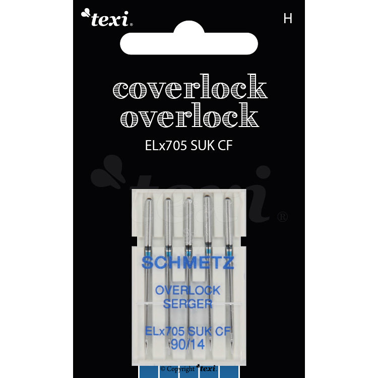 Needles for overlock/coverlock household machines, 5 pcs, size 90