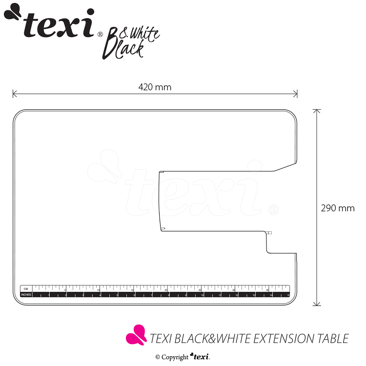 TEXI BLACK&WHITE EXTENSION TABLE - TEXI BLACK&WHITE EXTENSION TABLE - 2 TEXI BLACK&WHITE EXTENSION TABLE