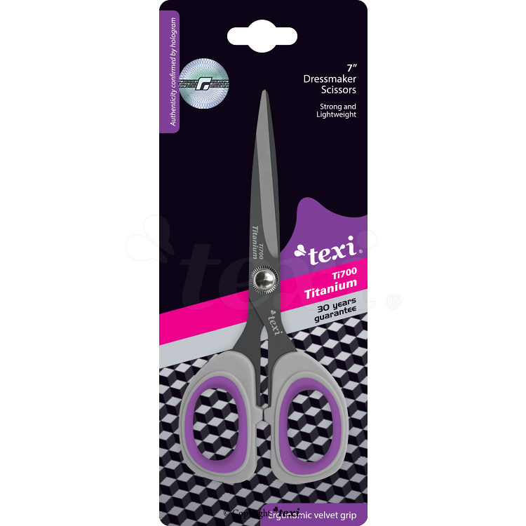 7" (18 cm) Titanium coated, professional dressmaker shears