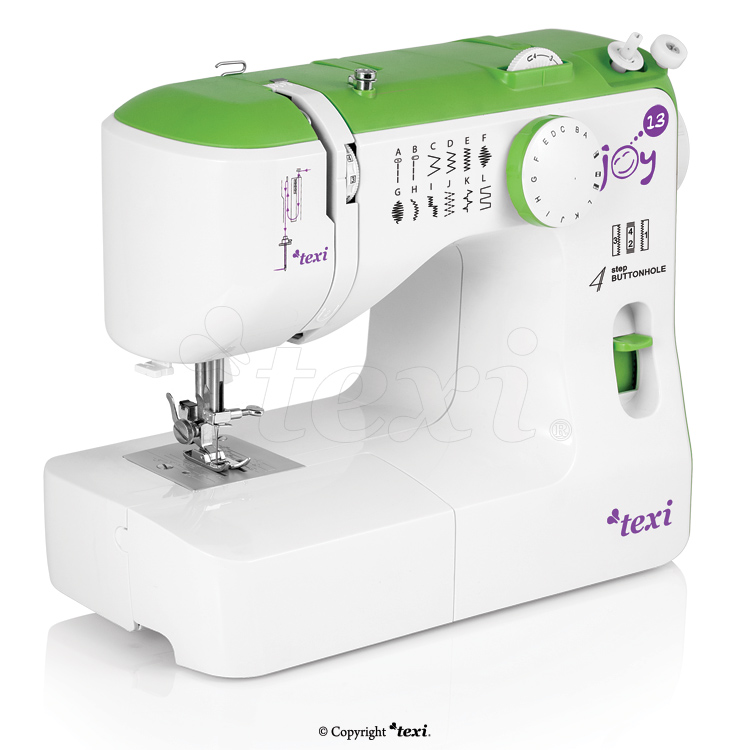 TEXI JOY 13 GREEN CHRISTMAS SET - Multifunctional mechanical sewing machine, 13 stitches with extras - 1 Multifunctional mechanical sewing machine, 13 stitches with extras