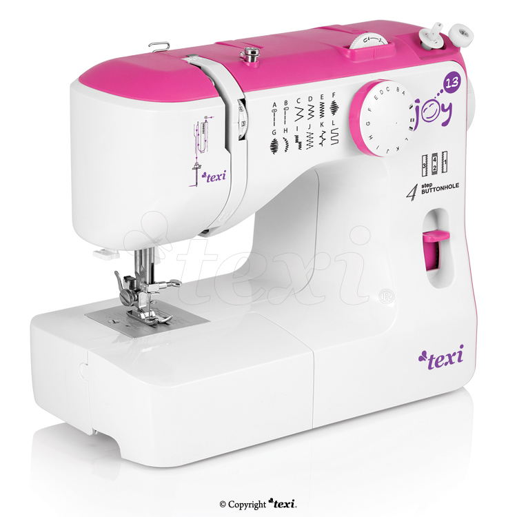TEXI JOY 13 PINK CHRISTMAS SET - Multifunctional mechanical sewing machine, 13 stitches with extras - 1 Multifunctional mechanical sewing machine, 13 stitches with extras