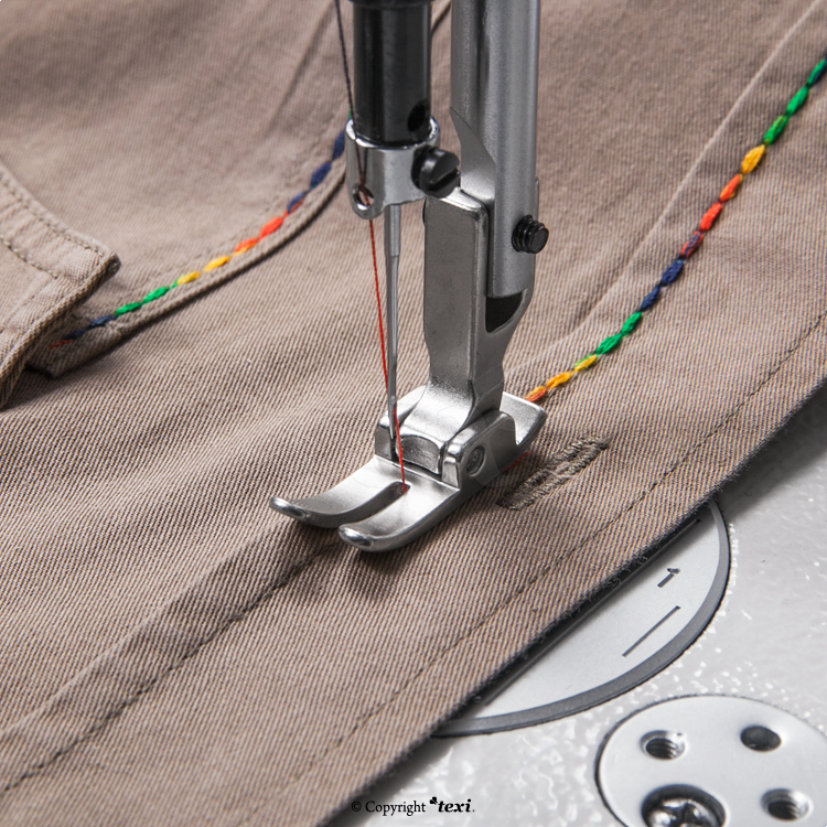 TEXI ART AUTO H PREMIUM - Automatic 1-needle lockstitch sewing machine for heavy materials, with additional possibility of sewing decorative stitches. - 3 Automatic 1-needle lockstitch sewing machine for heavy materials, with additional possibility of sewing decorative stitches.