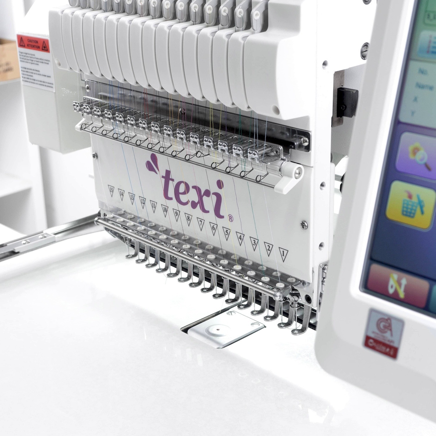 TEXI 1501 XL TS PREMIUM - 15 needle embroidery machine with working area 600 x 400 mm + hoop SET + FREE thread set - 2 15 needle embroidery machine with working area 600 x 400 mm + hoop SET + FREE thread set