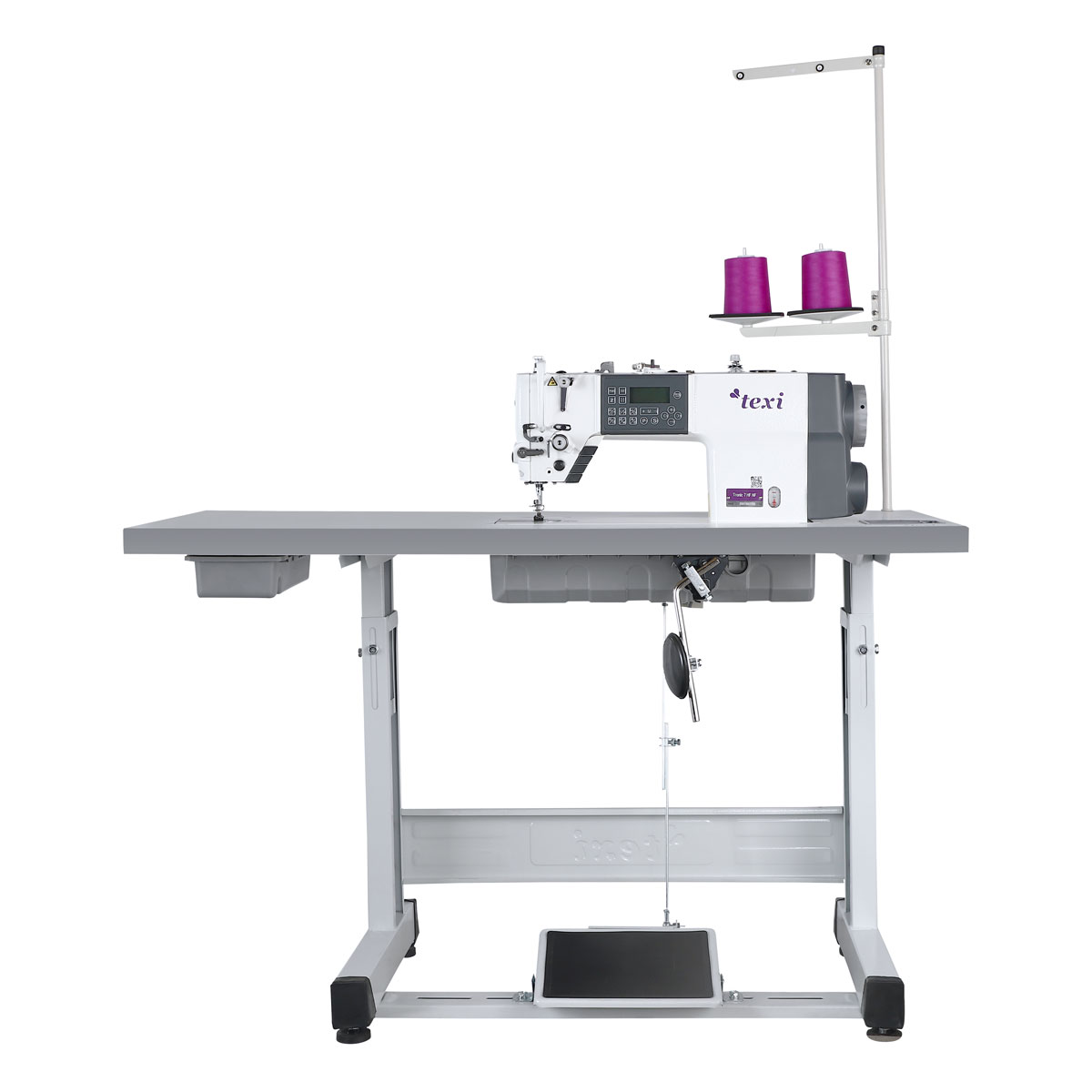 Automatic lockstitch machine with needle feed TEXI TRONIC 7HF NF, medium and heavy fabrics