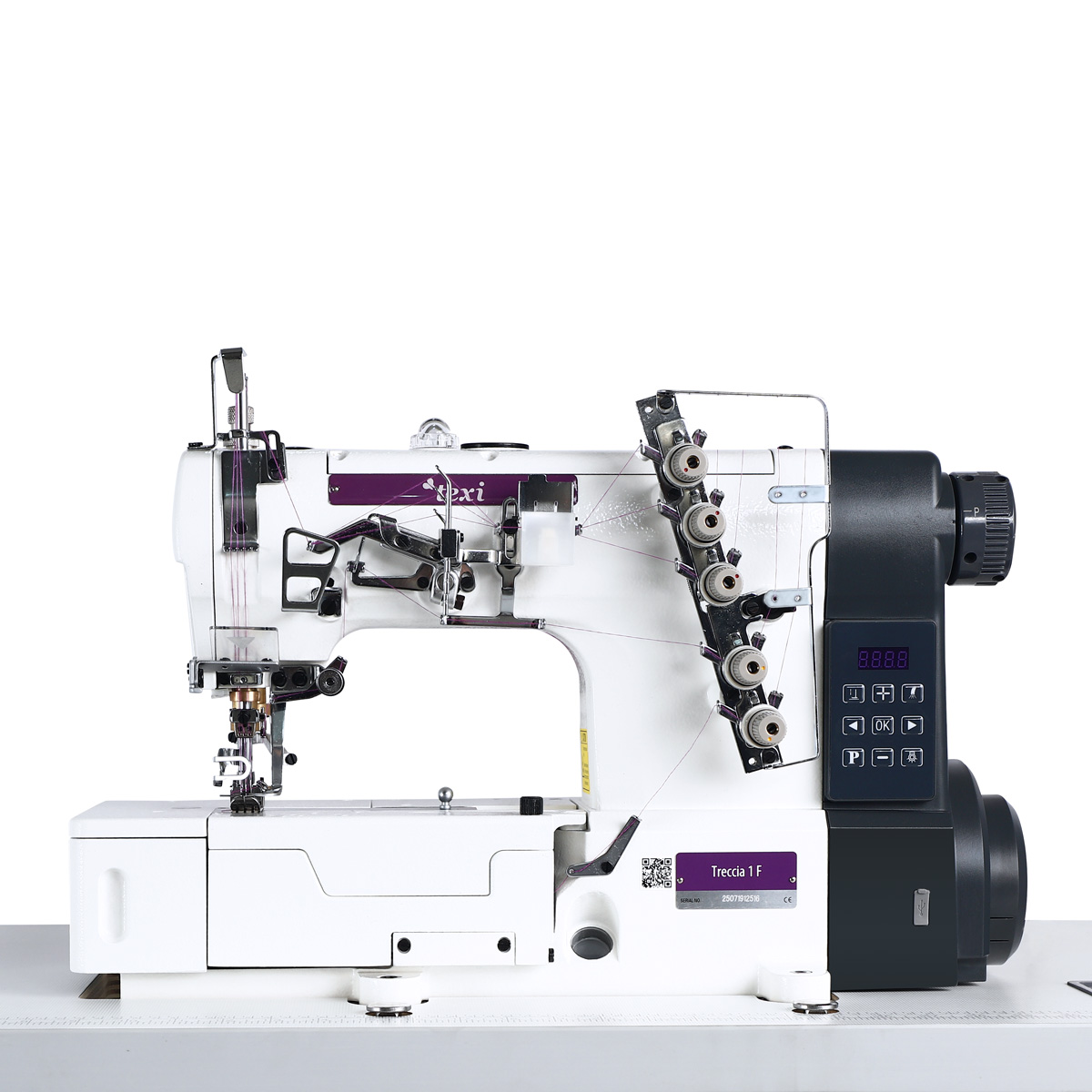 TEXI TRECCIA 1F PREMIUM - Flatbed interlock (coverstitch) 3-needle TEXI TRECCIA 1F - 4 Flatbed interlock (coverstitch) 3-needle TEXI TRECCIA 1F